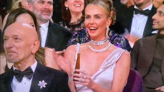 Charlize Theron Shocked by Oscars Toast From Jimmy Kimmel’s Sidekick Guillermo